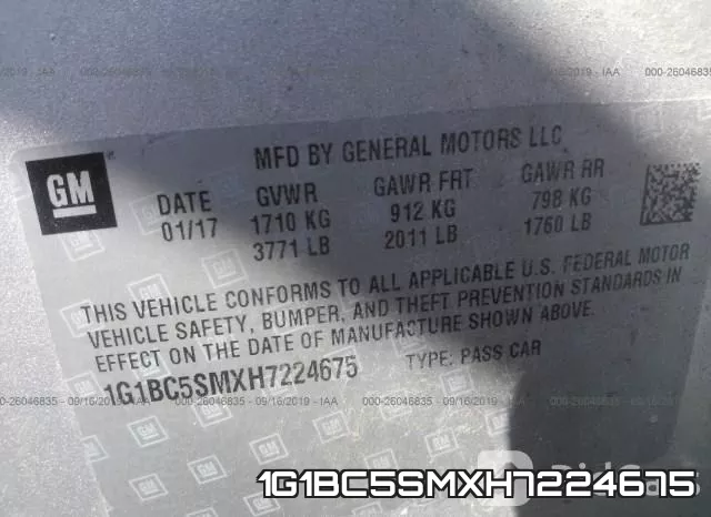 1G1BC5SMXH7224675 фото 10