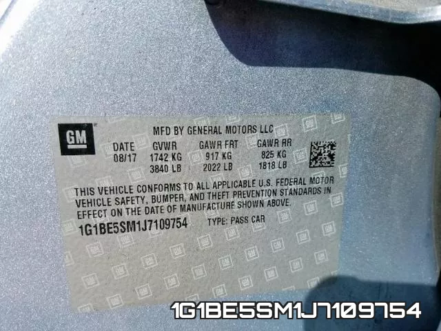1G1BE5SM1J7109754 фото 2