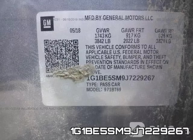 1G1BE5SM9J7229267 фото 9
