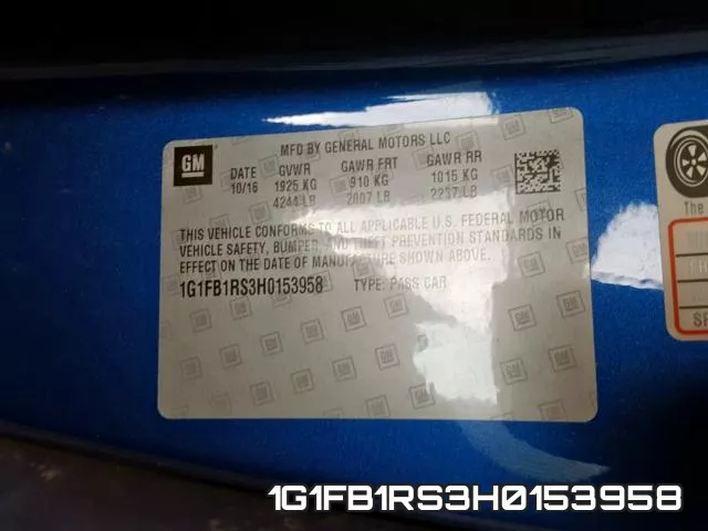 1G1FB1RS3H0153958 фото 2