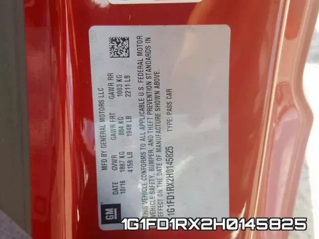 1G1FD1RX2H0145825 фото 2