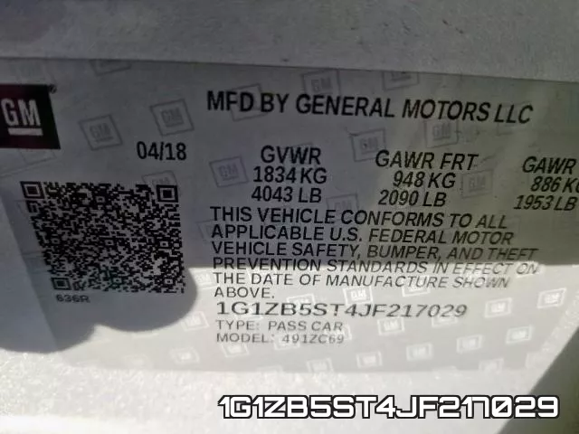 1G1ZB5ST4JF217029 фото 2