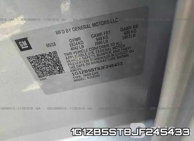 1G1ZB5ST8JF245433 фото 10