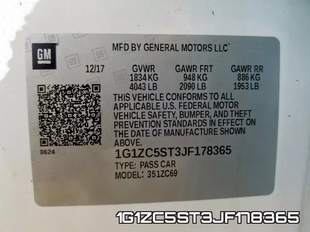 1G1ZC5ST3JF178365 фото 2