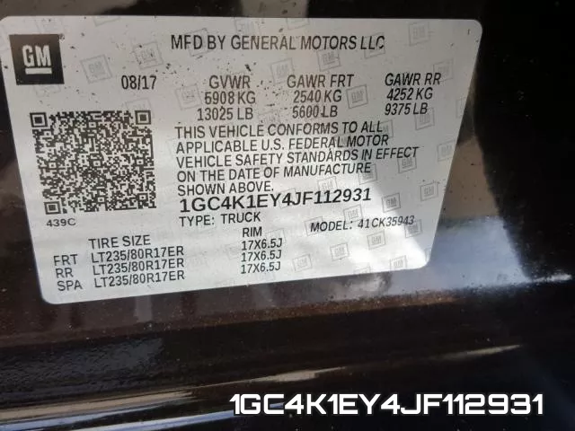 1GC4K1EY4JF112931 фото 2