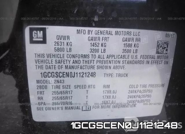 1GCGSCEN0J1121248 фото 9