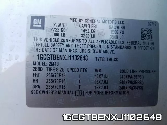 1GCGTBENXJ1102648 фото 2