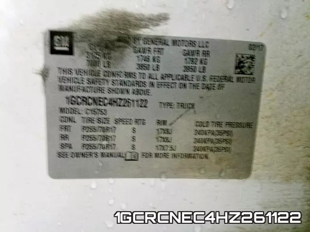 1GCRCNEC4HZ261122 фото 2