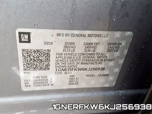 1GNERFKW6KJ256938 фото 2