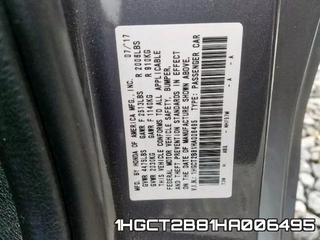 1HGCT2B81HA006495 фото 2