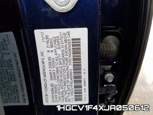 1HGCV1F4XJA050612 фото 2