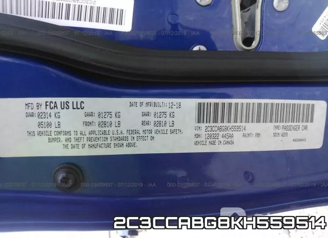 2C3CCABG8KH559514 фото 10