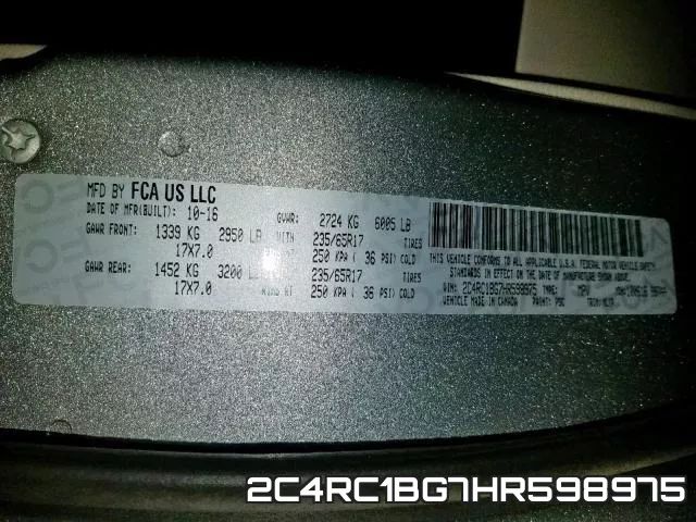 2C4RC1BG7HR598975 фото 2