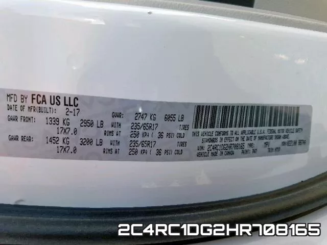 2C4RC1DG2HR708165 фото 2