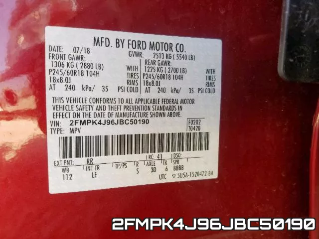 2FMPK4J96JBC50190 фото 2