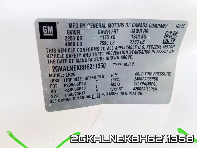 2GKALNEK8H6211358 фото 2