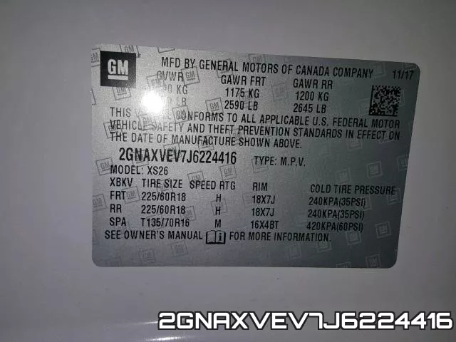 2GNAXVEV7J6224416 фото 2