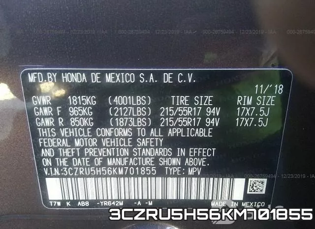 3CZRU5H56KM701855 фото 10
