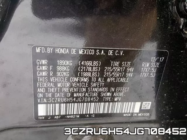 3CZRU6H54JG708452 фото 2