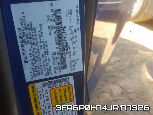 3FA6P0H74JR177326 фото 2
