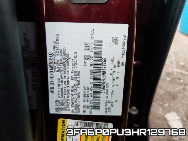 3FA6P0PU3HR129768 фото 2