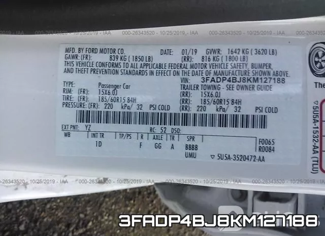 3FADP4BJ8KM127188 фото 10