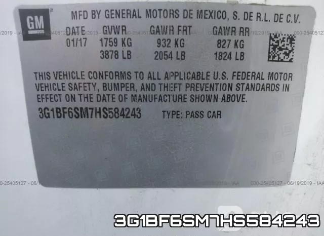 3G1BF6SM7HS584243 фото 10