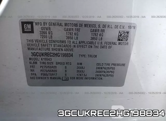 3GCUKREC2HG198834 фото 10