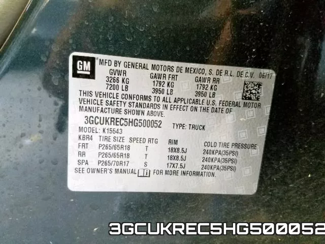 3GCUKREC5HG500052 фото 2