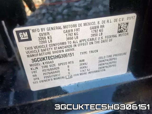3GCUKTEC5HG306151 фото 2