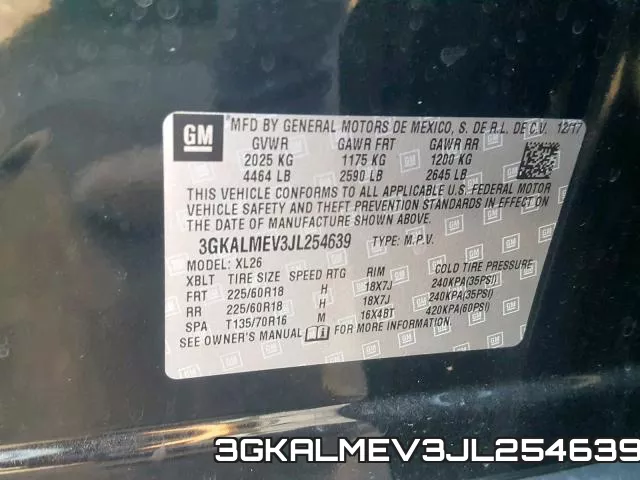 3GKALMEV3JL254639 фото 2