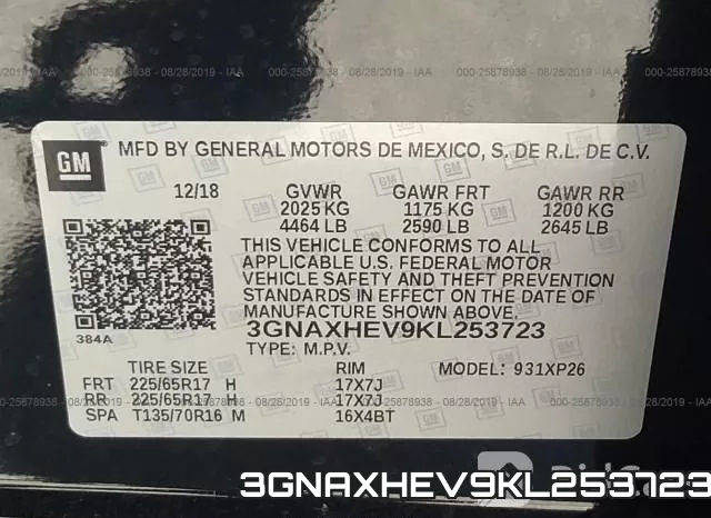 3GNAXHEV9KL253723 фото 6