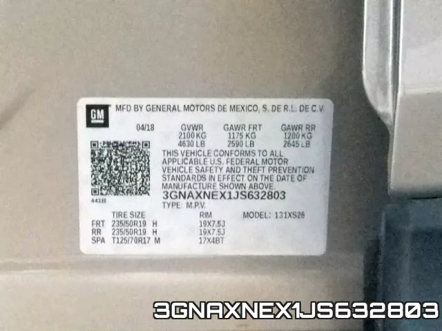 3GNAXNEX1JS632803 фото 2