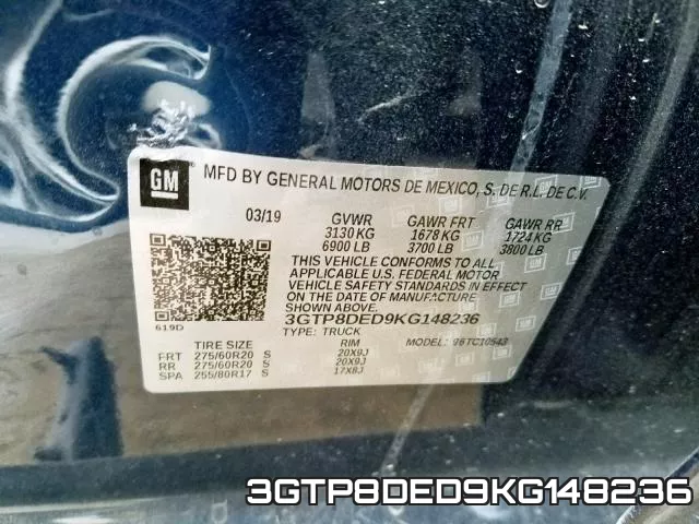 3GTP8DED9KG148236 фото 2