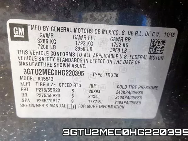 3GTU2MEC0HG220395 фото 2