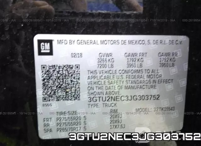 3GTU2NEC3JG303752 фото 9