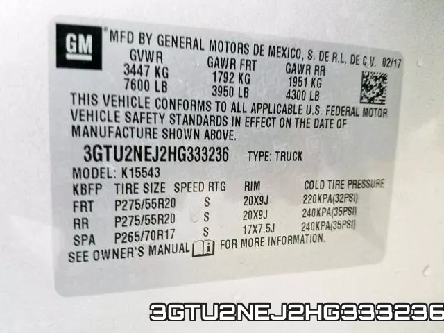 3GTU2NEJ2HG333236 фото 2
