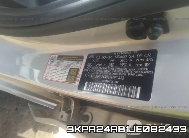 3KPA24AB1JE082433 фото 9