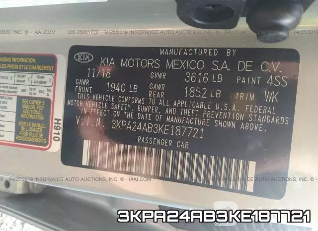 3KPA24AB3KE187721 фото 10