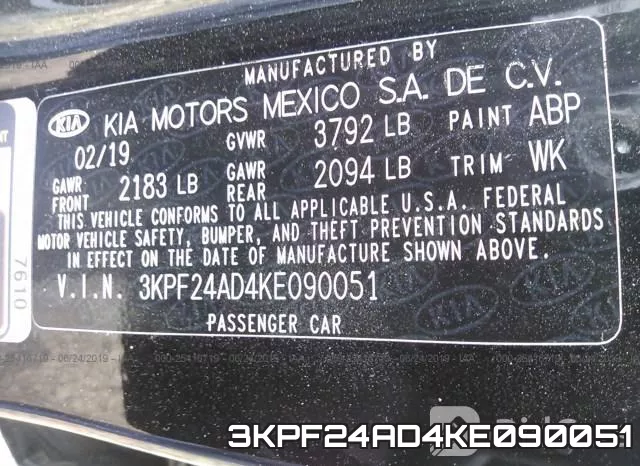 3KPF24AD4KE090051 фото 10