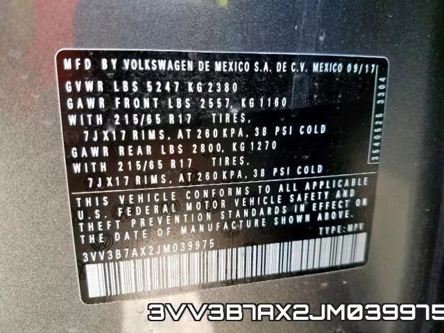 3VV3B7AX2JM039975 фото 2