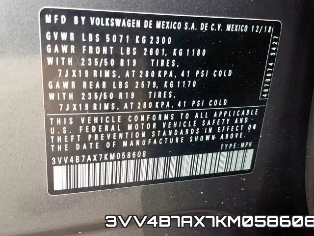 3VV4B7AX7KM058608 фото 2
