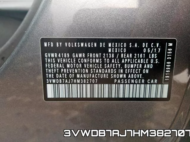 3VWDB7AJ7HM382707 фото 2