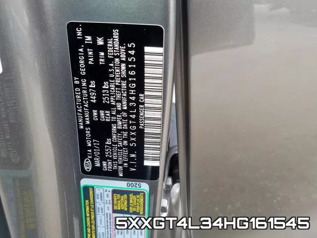5XXGT4L34HG161545 фото 2