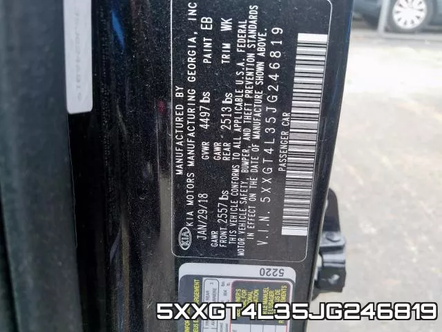 5XXGT4L35JG246819 фото 2