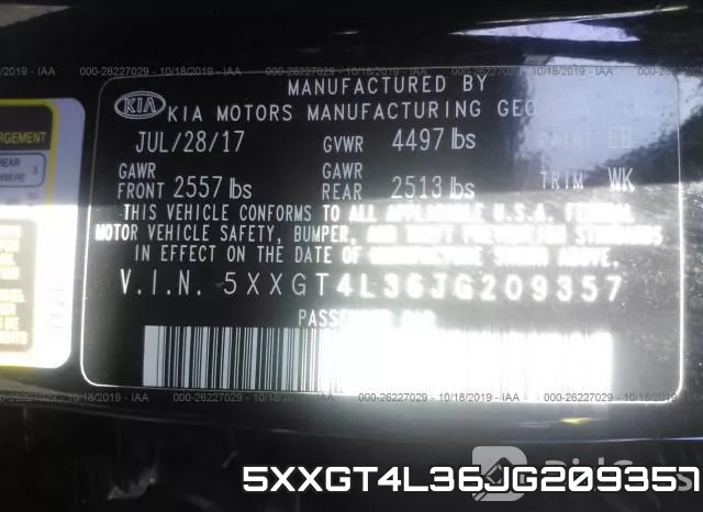 5XXGT4L36JG209357 фото 10
