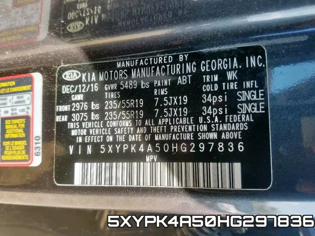 5XYPK4A50HG297836 фото 2
