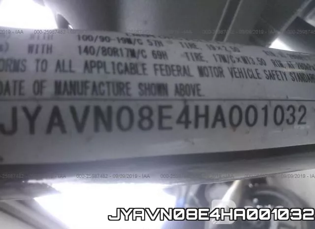 JYAVN08E4HA001032 фото 2