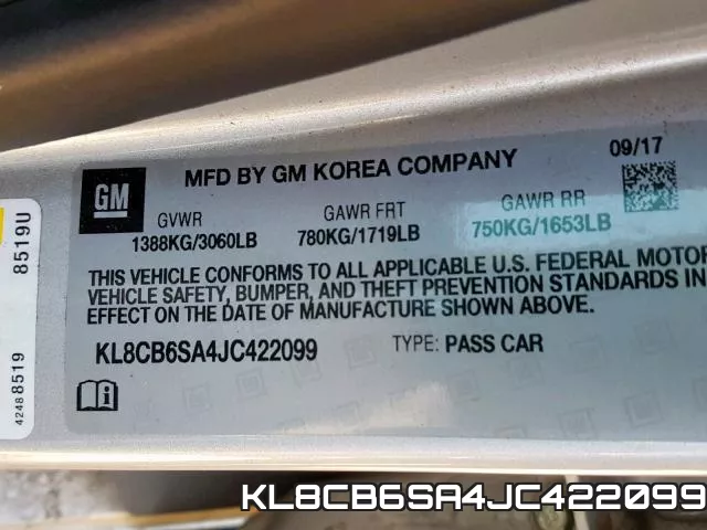KL8CB6SA4JC422099 фото 2