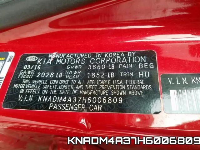 KNADM4A37H6006809 фото 2